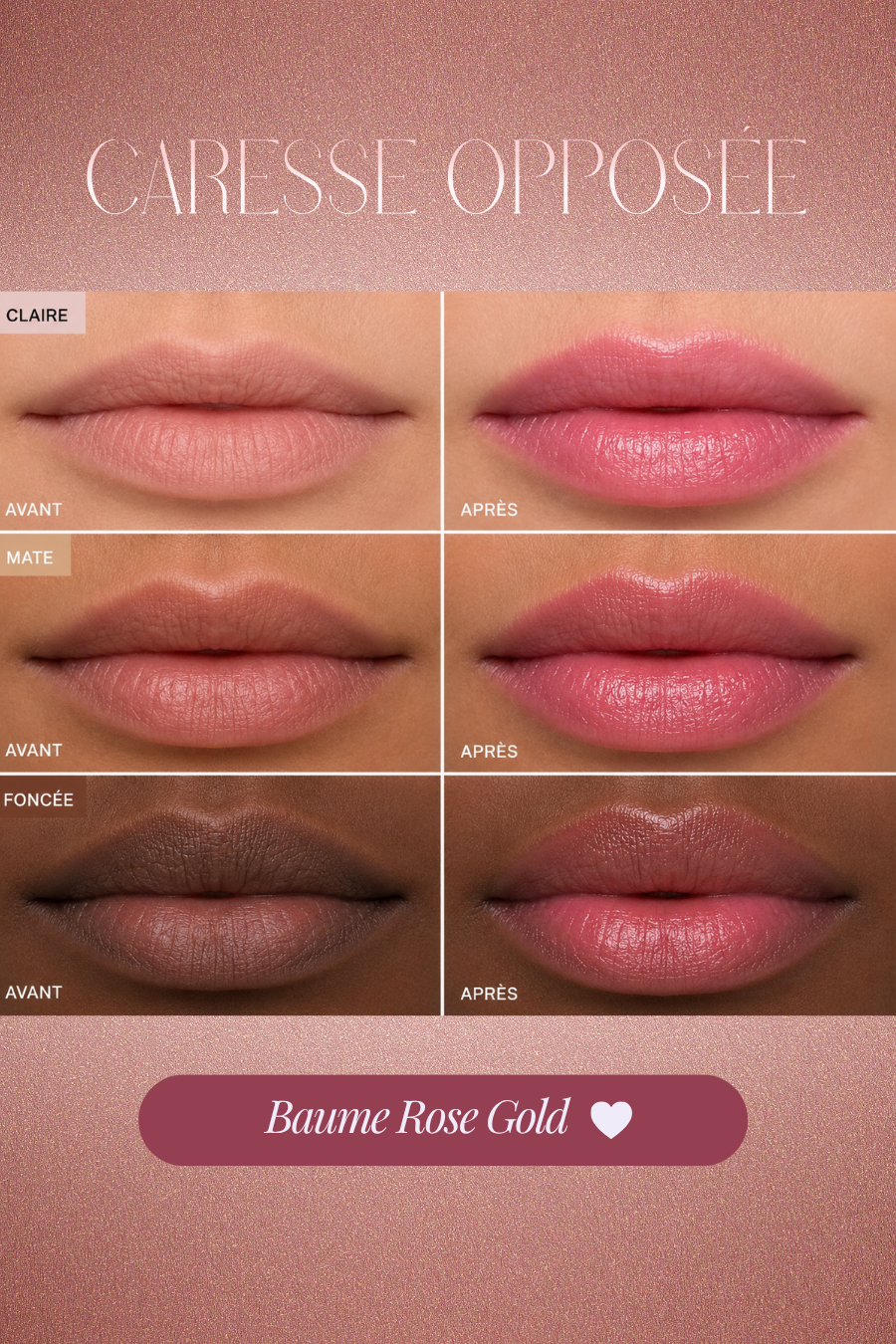 Caresse Opposée - Baume à Lèvres Rose Gold