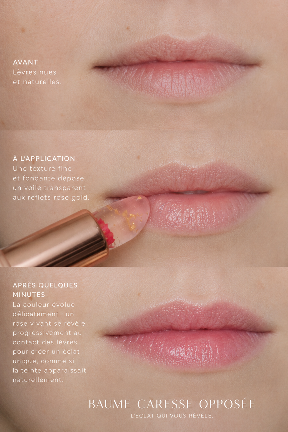 Caresse Opposée - Baume à Lèvres Rose Gold