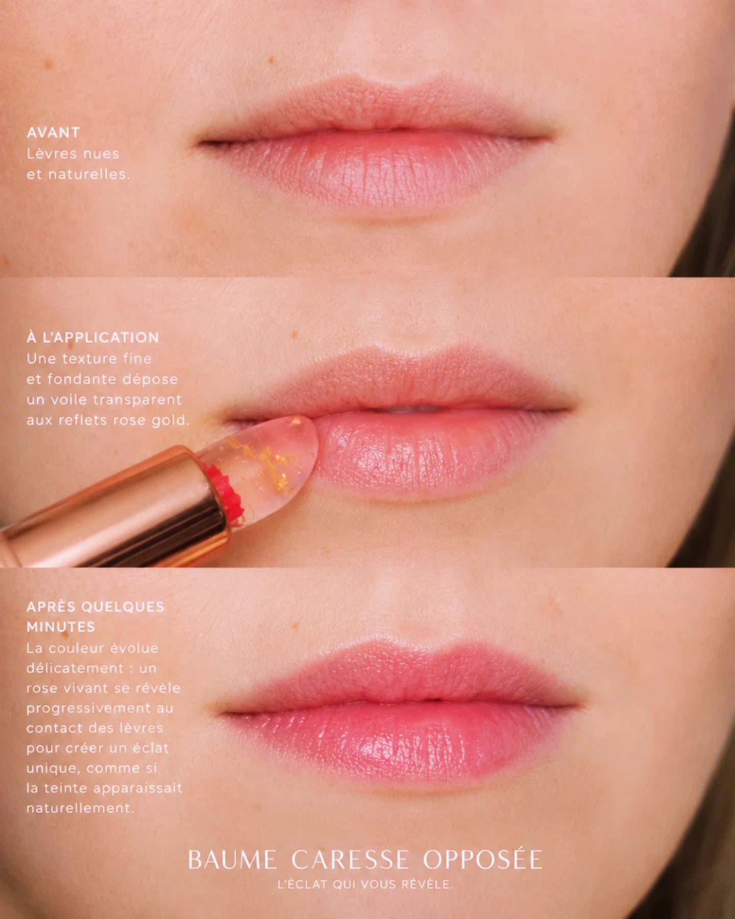 Caresse Opposée - Le Baume à Lèvres Rose Gold