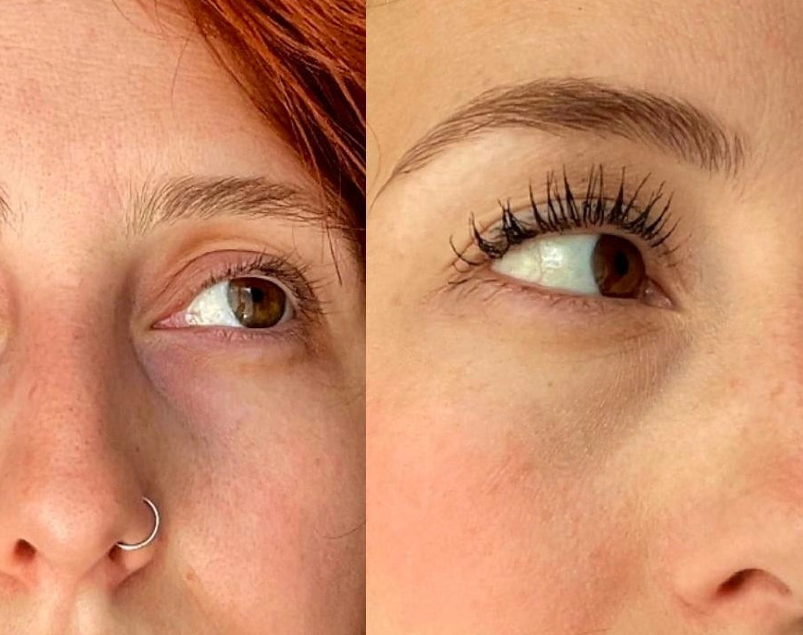 L'Encre Opposée, mascara et eyeliner 2en1, avantaprès sur cils, peau claire