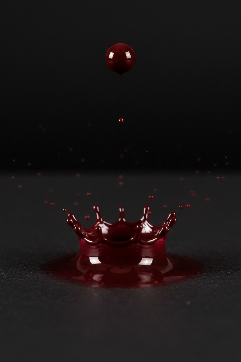 éclaboussure vernis La Nuance Opposée, teinte bordeaux brulé