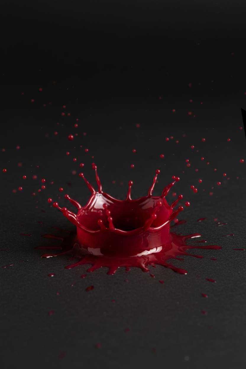 éclaboussure vernis La Nuance Opposée, teinte rouge tendre